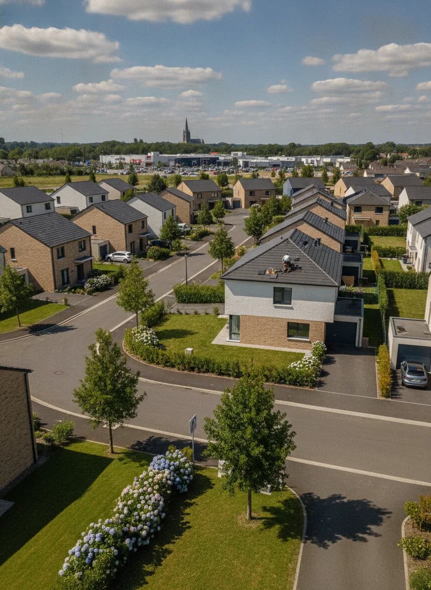 Couvreur NB Artisan au travail sur une toiture à Longuenesse