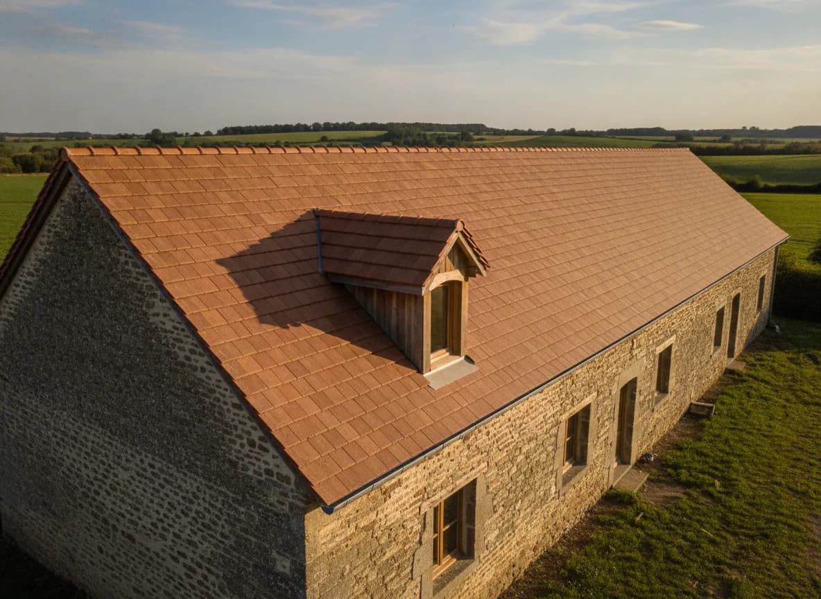 Toiture tuile sur longère — Saint-Omer