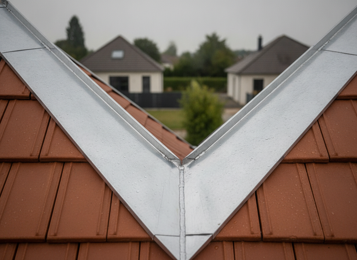 Noue zinc sur pavillon — Lens